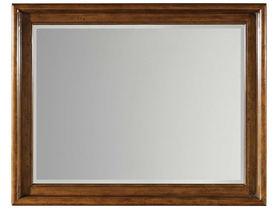 Tynecastle Landscape Mirror in Warm Chestnut Finish