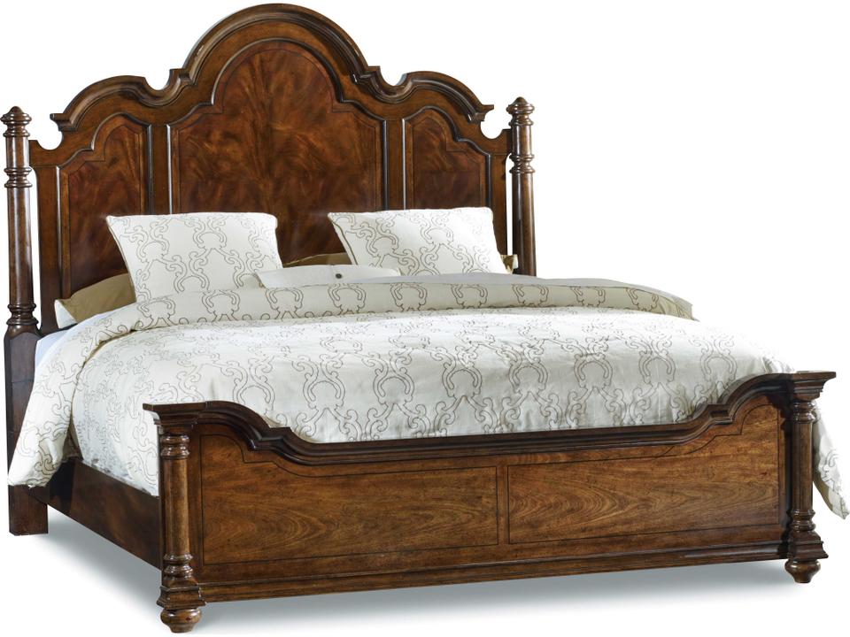 Leesburg Queen Poster Bed in Mahogany