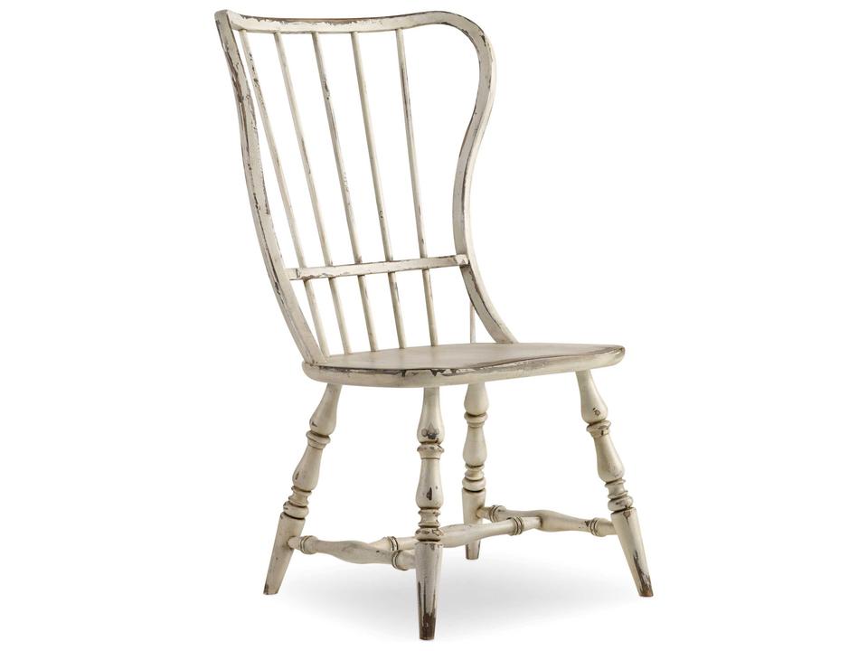Sanctuary Spindle Back Side Chair in Vintage Chalky White