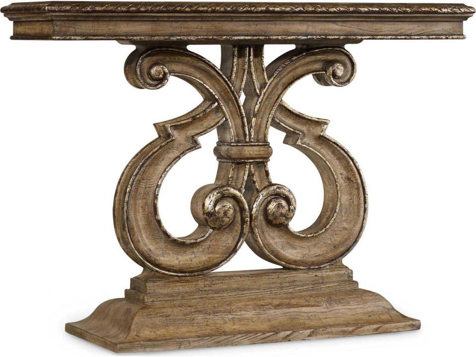 Melange Rectangular Console Table in Light Caramel Latte