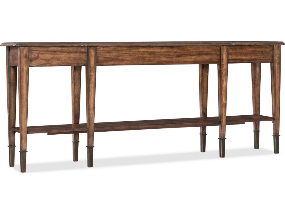 Skinny Console Table in Medium Wood Finish