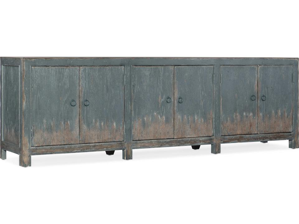 Boheme Salvator Media Console in Distressed Antique Blue