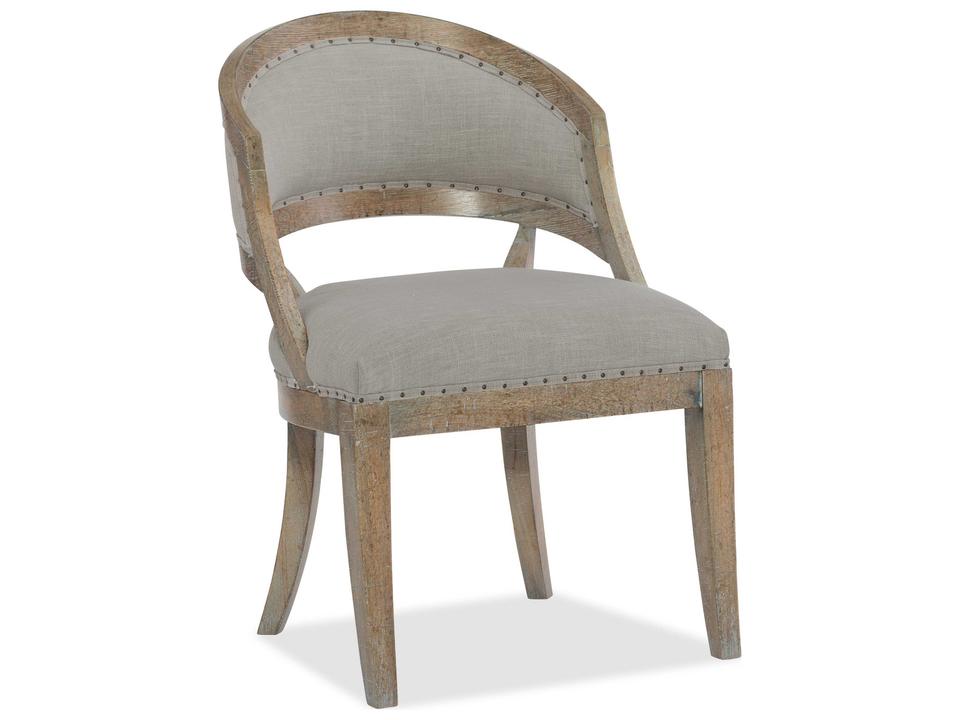 Boheme Garnier Upholstered Barrel Back Dining Side Chair