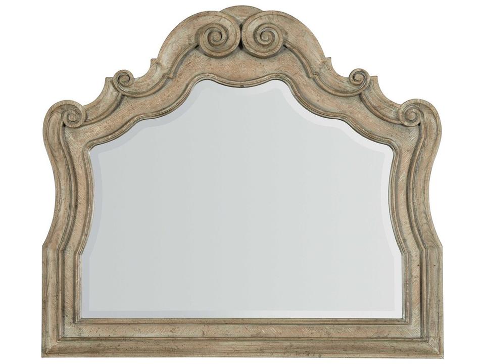 Castella Arched Frame Wall Mirror in Antique Slate Finish