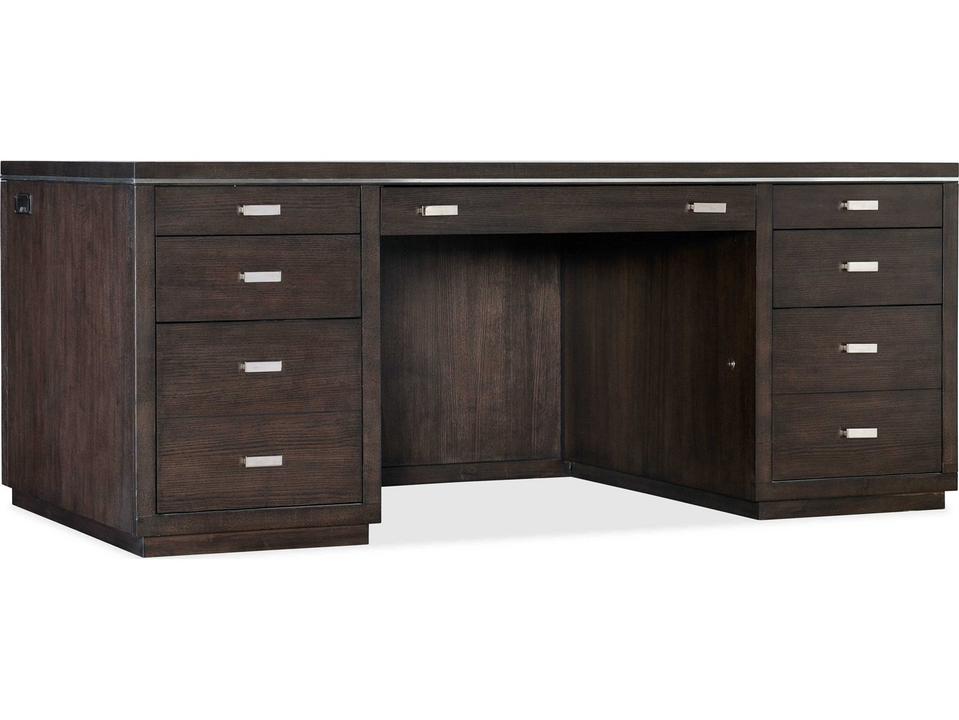 House Blend 72-Inch Executive Desk in Dark Roast Finish