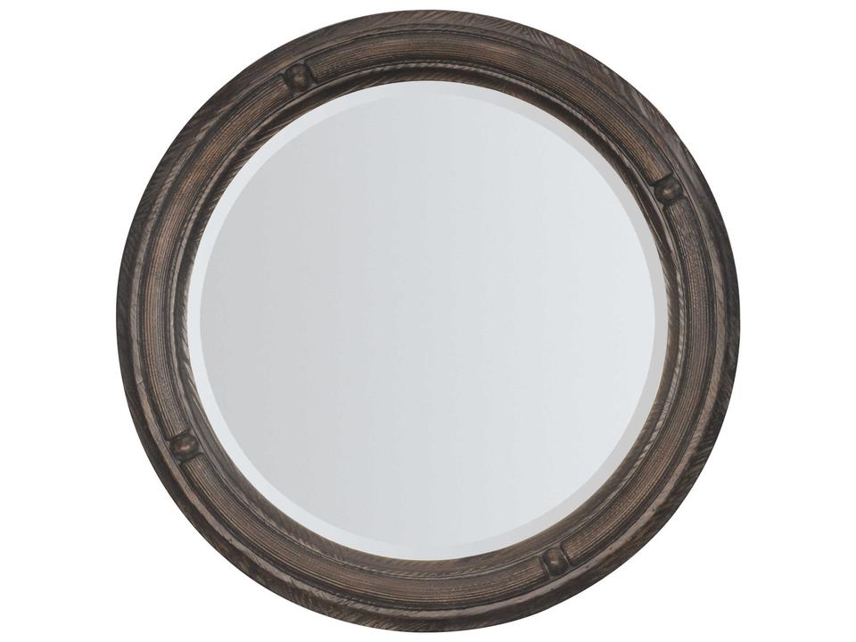 Traditions Round Wall Mirror in Magnolia White Finish