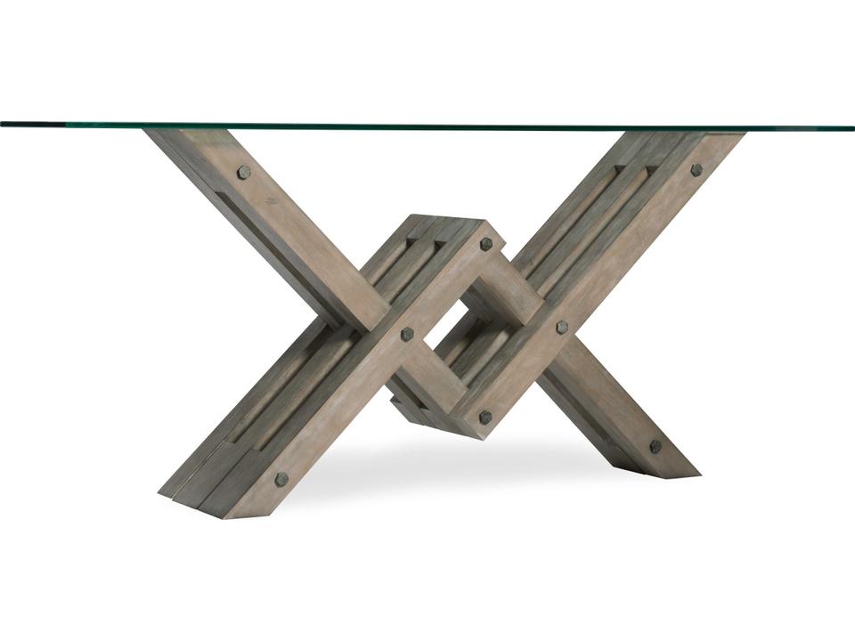 Heritage Rectangular Glass Console Table
