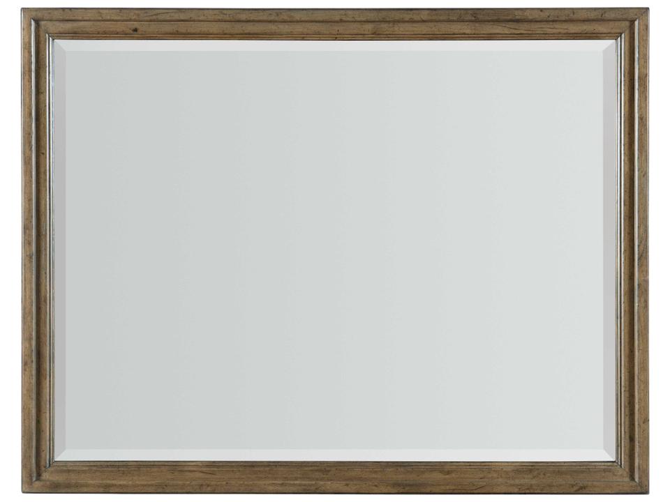 Montebello Rectangular Wood Framed Mirror in Carob Brown