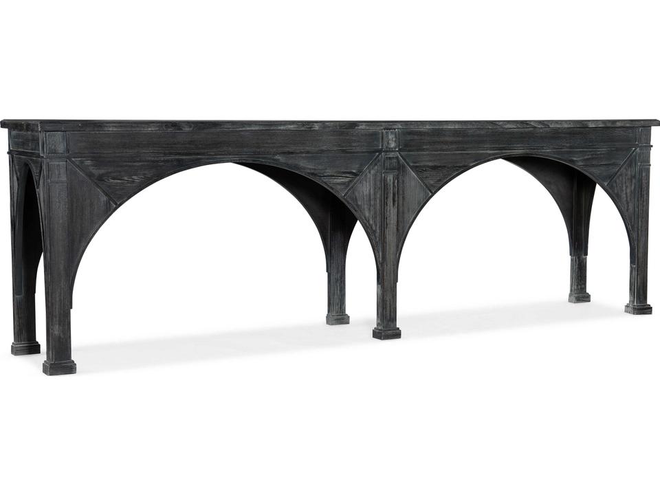 Melange Thunber Rectangle Sofa Console in Dark Charcoal