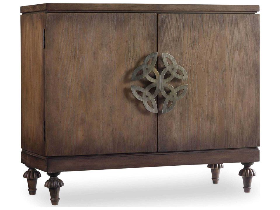 Melange Savion Chest in Dark Wood with Medallion Hardware