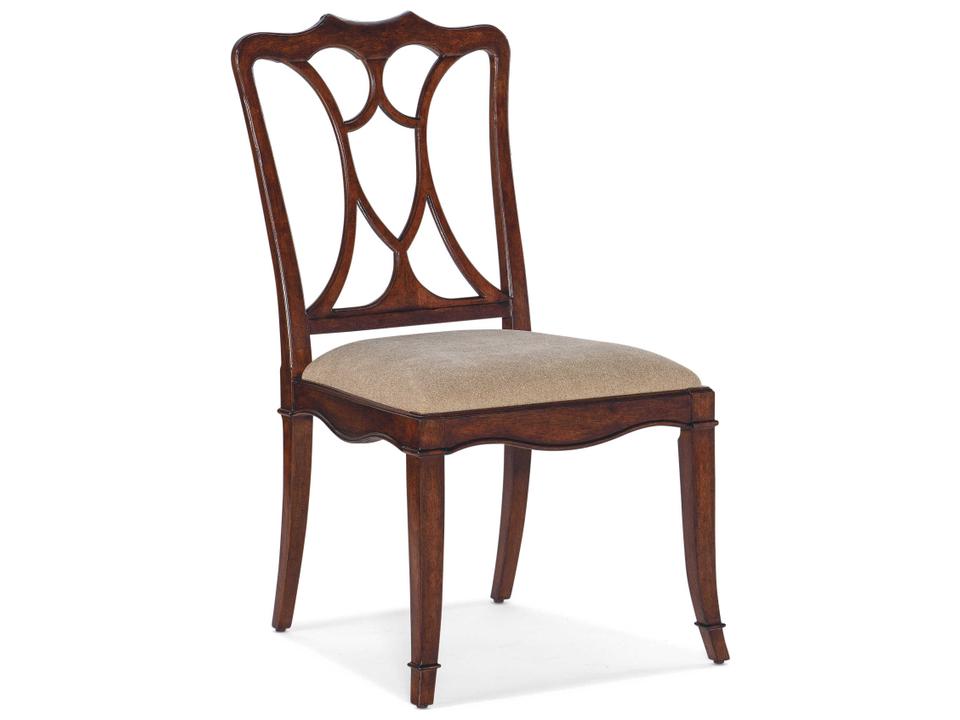 Charleston Cherry Wood Upholstered Side Dining Chair