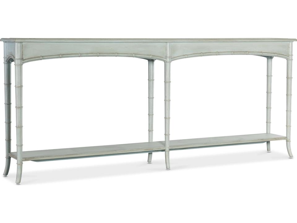 Charleston Console Table with Fixed Shelf in Haint Blue
