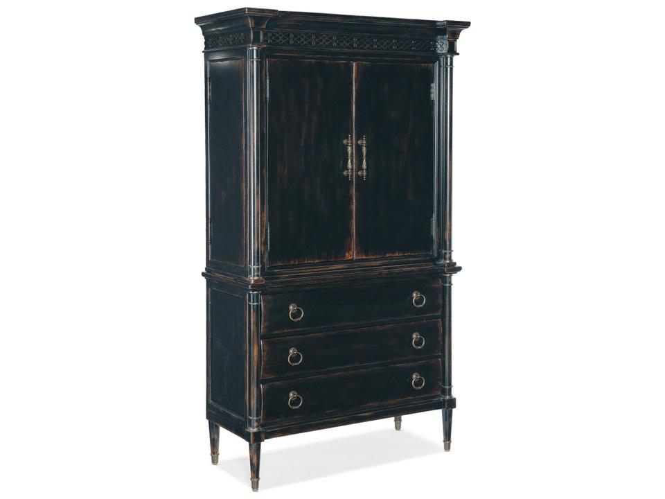 Heritage Black Cherry Cedar Wood Wardrobe Armoire