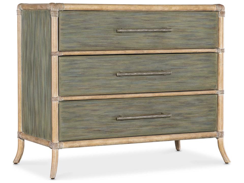 Retreat 3-Drawer Accent Chest Seagrass Dune Green