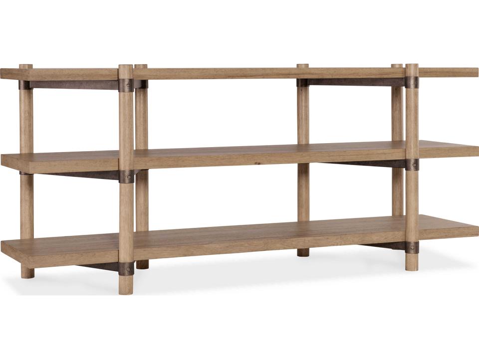 Vineyard Row Rectangular Wood Console Table in Sonoma Finish
