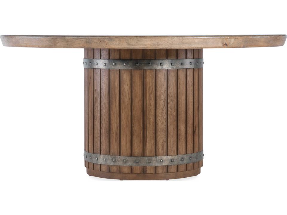 Vineyard Row 62-Inch Round Dining Table with Sonoma and Napa Finishes