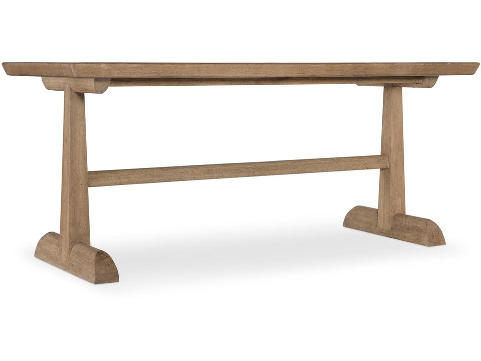 Vineyard Row Friendship Rectangular Counter Height Dining Table in Sonoma with Travertine Stone Top