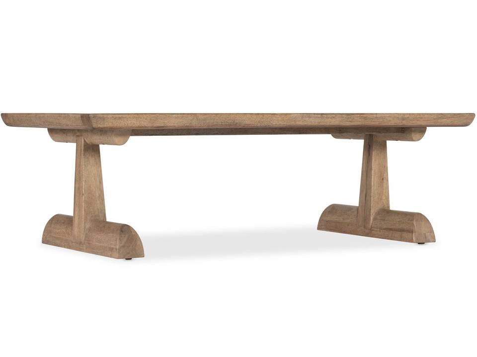 Vineyard Row Rectangle Coffee Table with Marble Top
