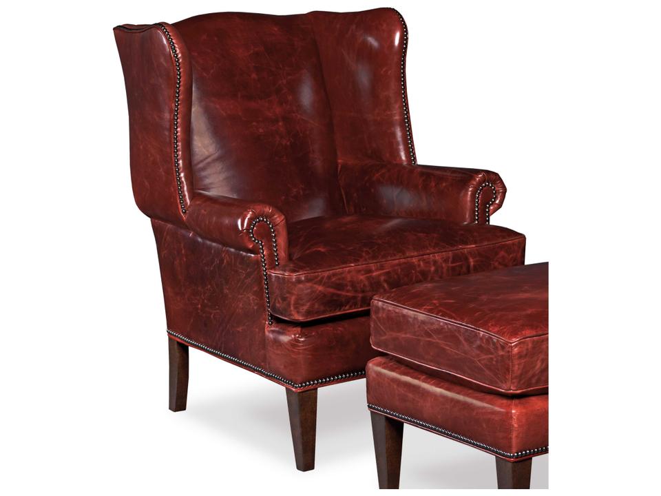 Blakeley Aniline Leather Club Chair in Natchez Brown