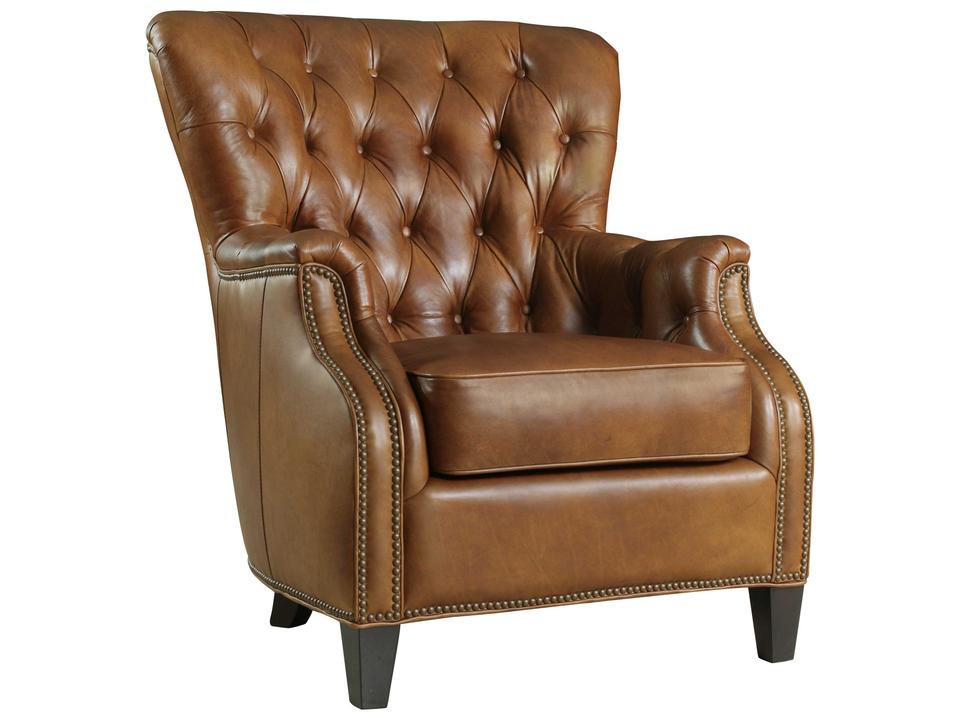 Aegis Brown Leather Club Chair