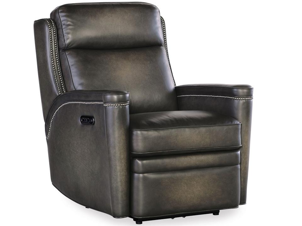 Ss Hamilton Gray Leather Recliner