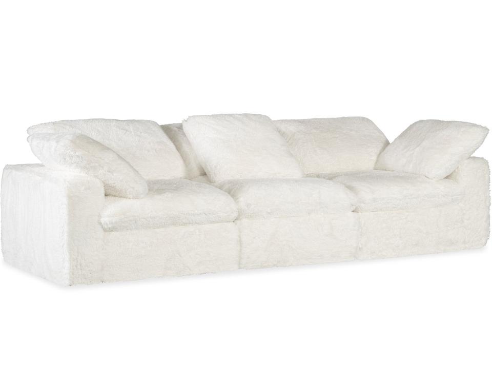 Barefoot 3-Seat Modular Sofa in Yakety Yak Natural Fabric