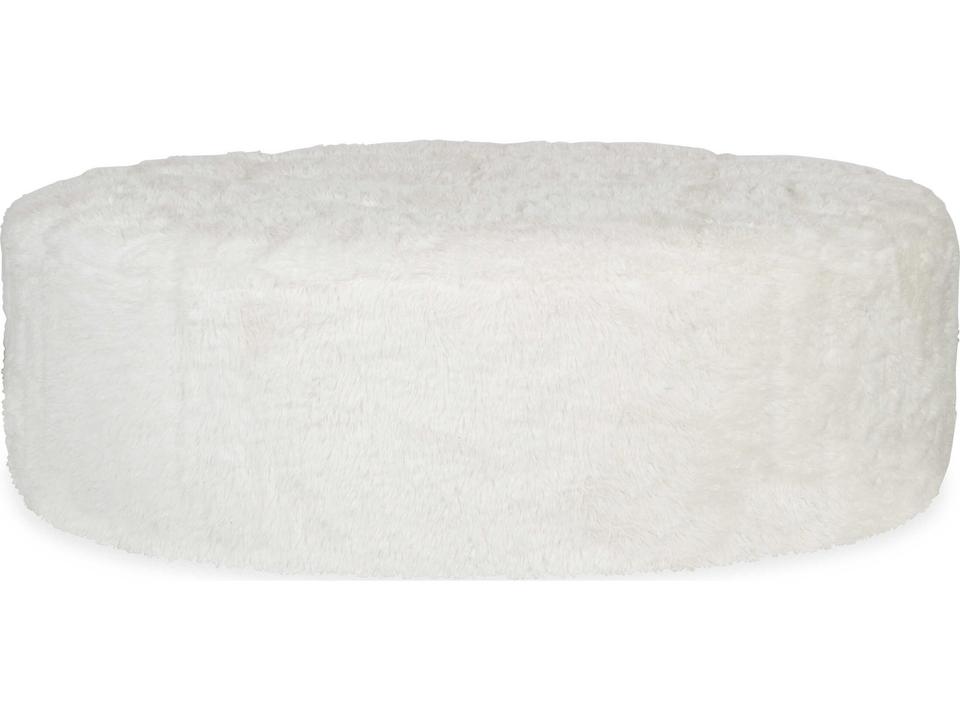 Barefoot Round Upholstered Ottoman in White