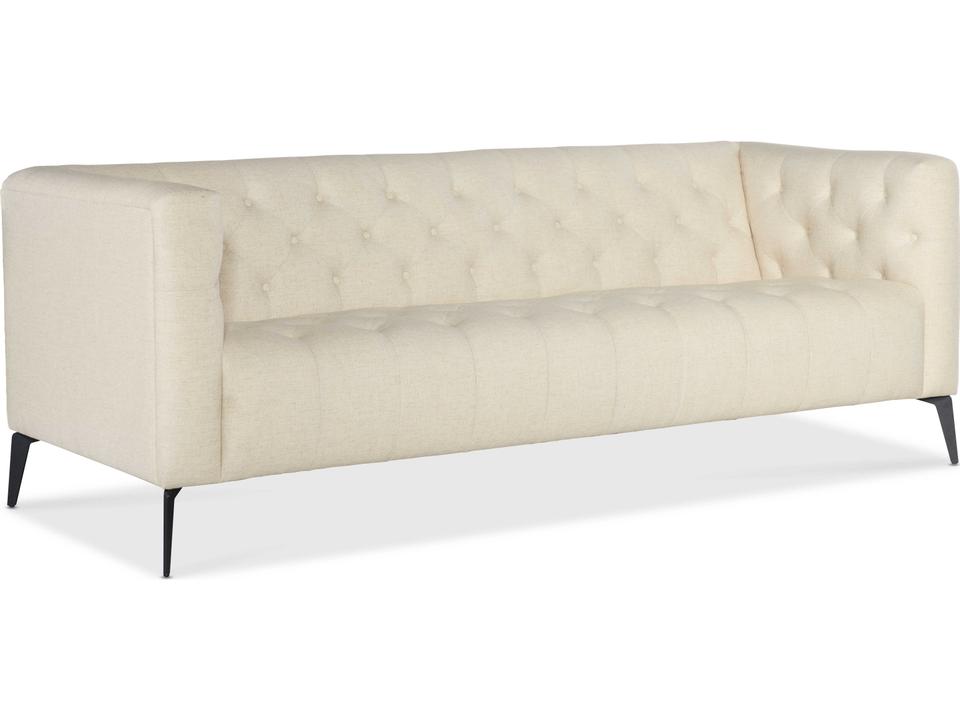 Nicolla 3-Seat Upholstered Sofa with Button Tufting and Tapered Metal Legs