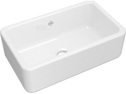 Lancaster 30 Inch Single Bowl Farmhouse Apron Front Fireclay Kitchen Sink in White