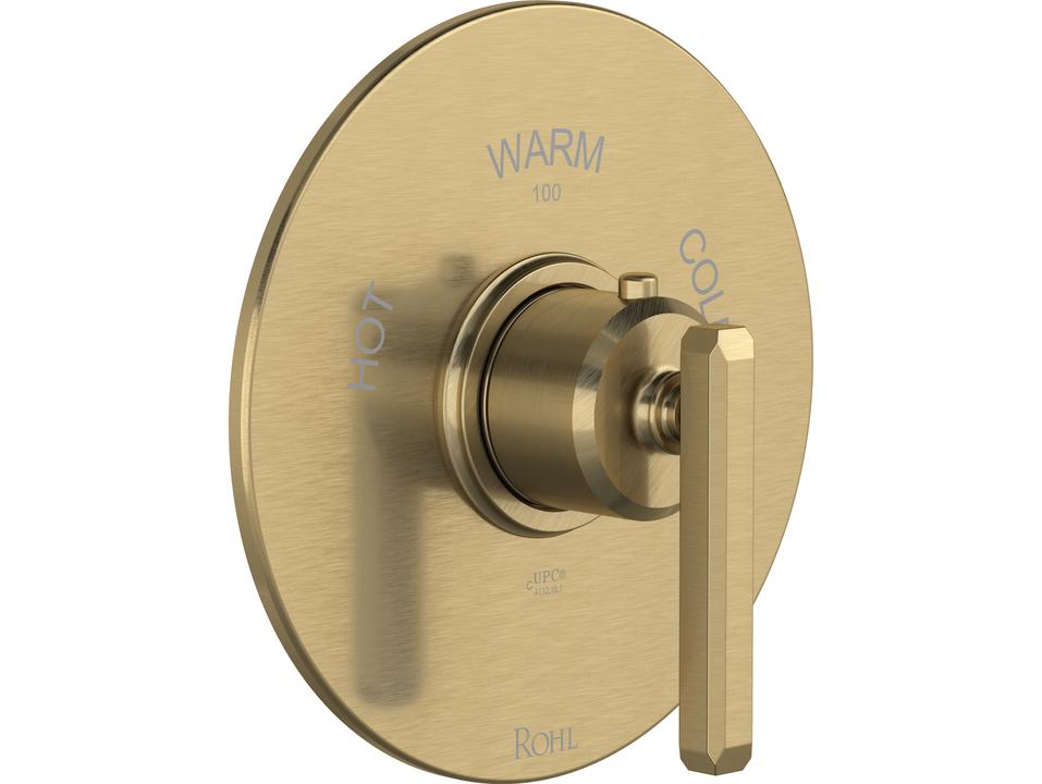 Apothecary 3 4 Inch Thermostatic Trim Without Volume Control in Antique Gold