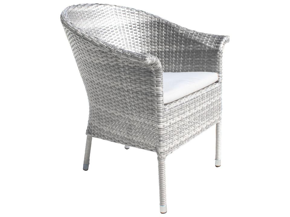 Athens Whitewash Woven Dining Arm Chair