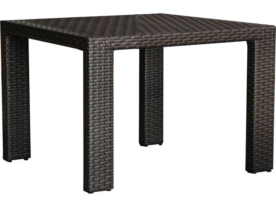 Fiji Square Wicker Dining Table in Dark Brown