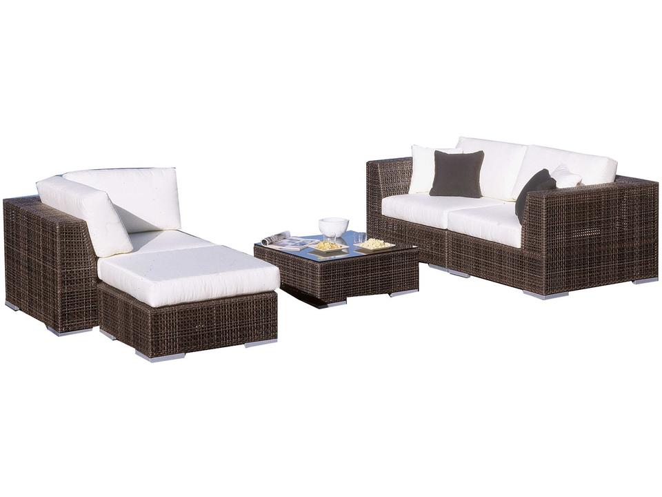 Soho 5-Piece Modular Wicker Sectional Lounge Set