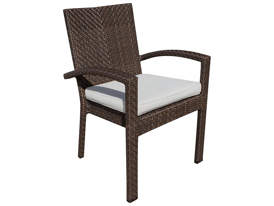 Atlantis All-Weather Wicker Dining Armchair Java Brown