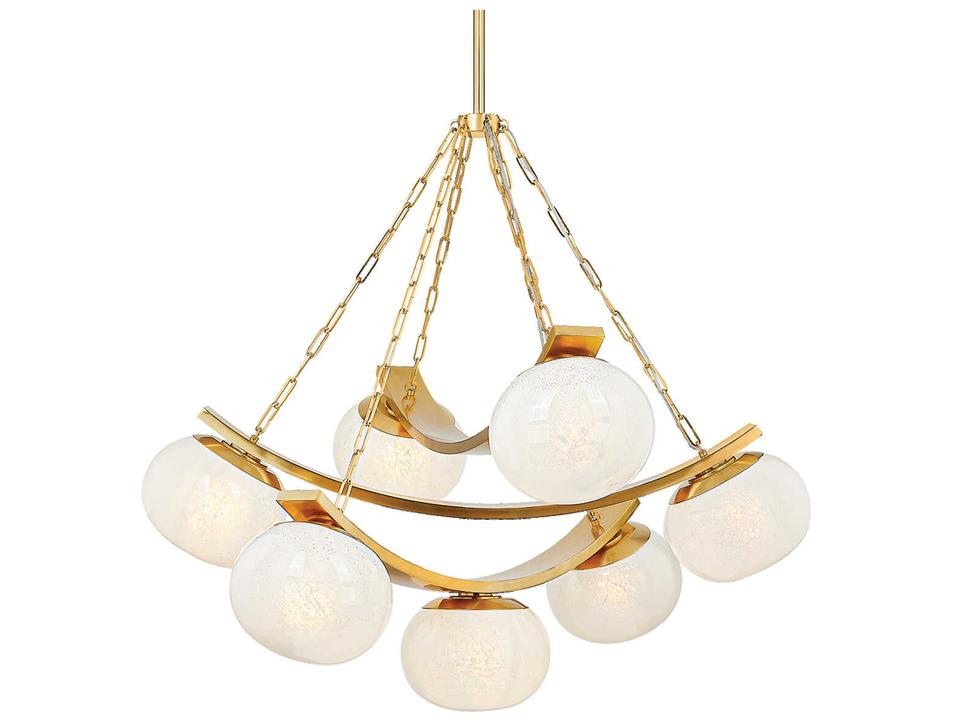 Duxbury 7-Light Aged Brass Globe Chandelier