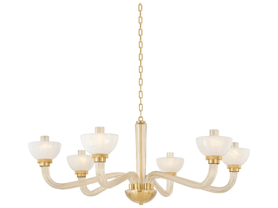 St. Lawrence 6-Light Aged Brass Chandelier