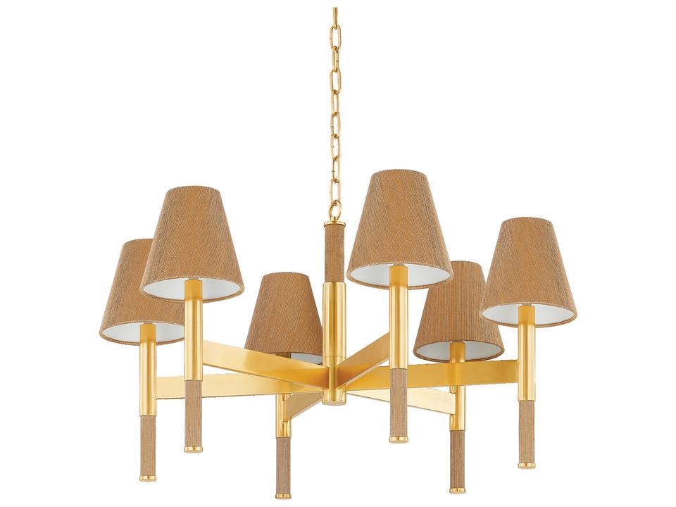 Lindenwood 6-Light Aged Brass Chandelier