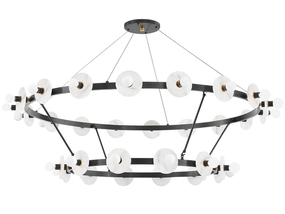 Austen 30-Light Aged Old Bronze LED Candelabra Tiered Chandelier