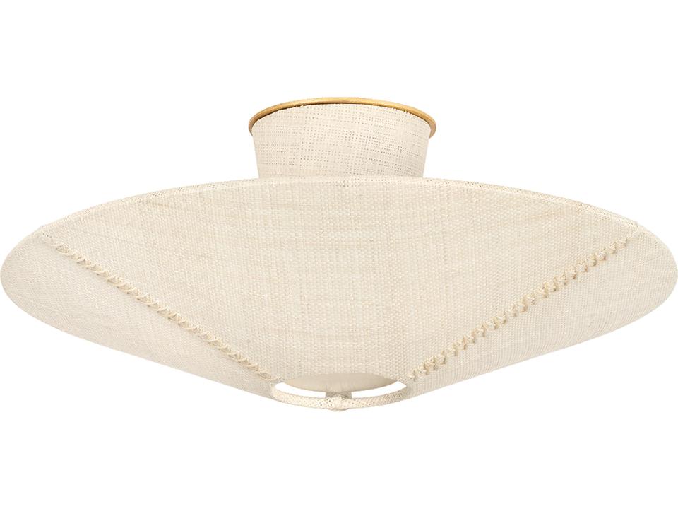 Salisbury 3-Light Gold Leaf Semi Flush Mount