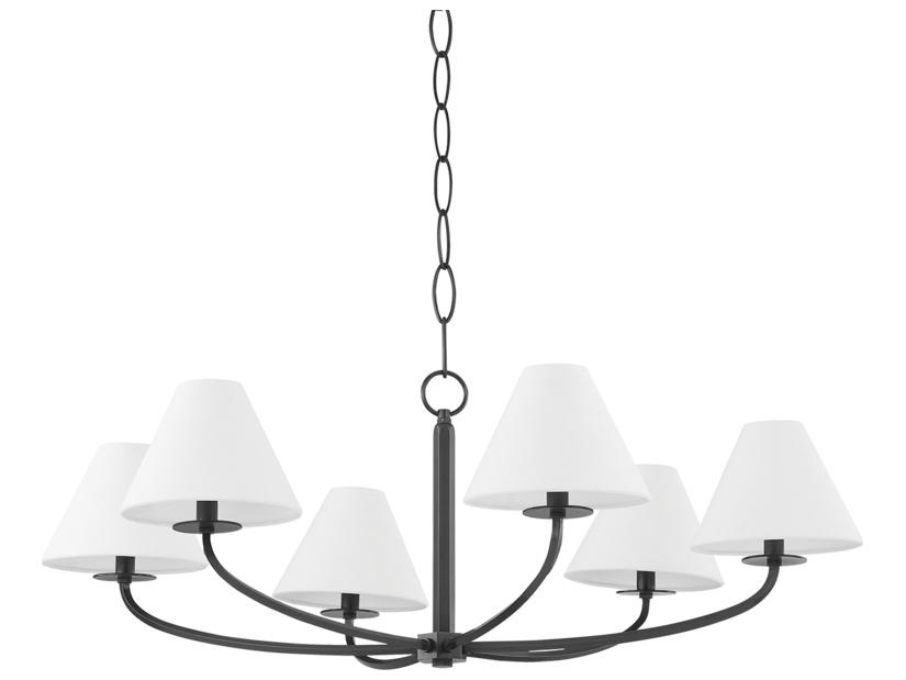 Stacey 6-Light Old Bronze Empire Chandelier