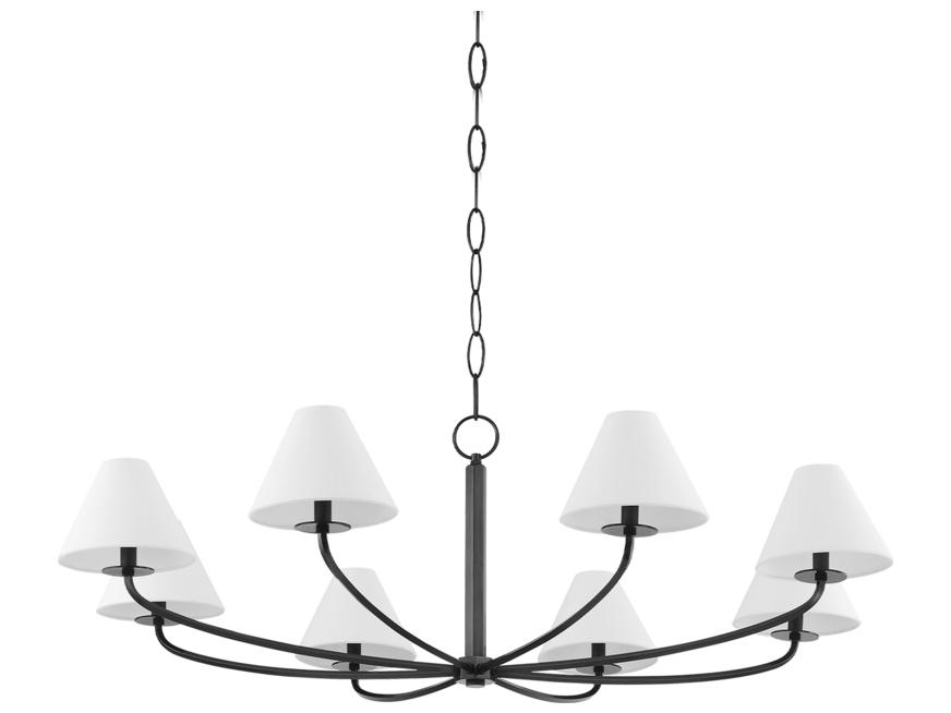Stacey 8-Light Old Bronze Empire Chandelier