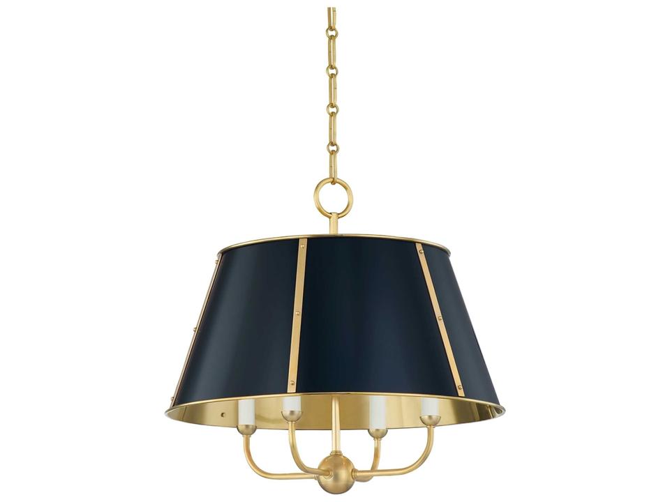 Cambridge 4-Light Aged Brass darkest Blue Candelabra Empire Chandelier