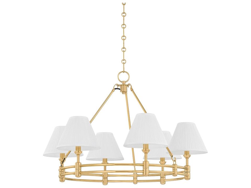 Howard 6-Light Aged Brass Candelabra Chandelier
