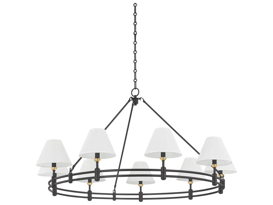 Howard 9-Light Aged Brass Distressed Bronze Candelabra Chandelier