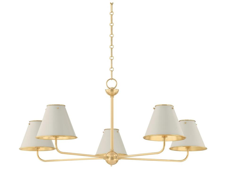 Burghley 5-Light White Chandelier