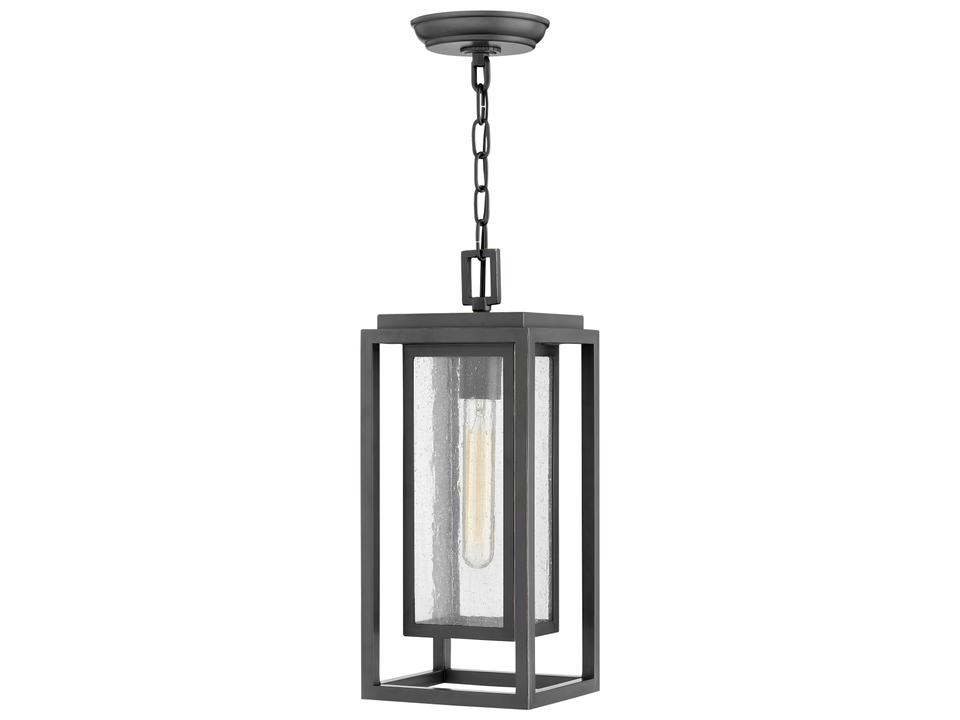 Republic 1-Light Outdoor Hanging Pendant Light in Oil Rubbed Bronze