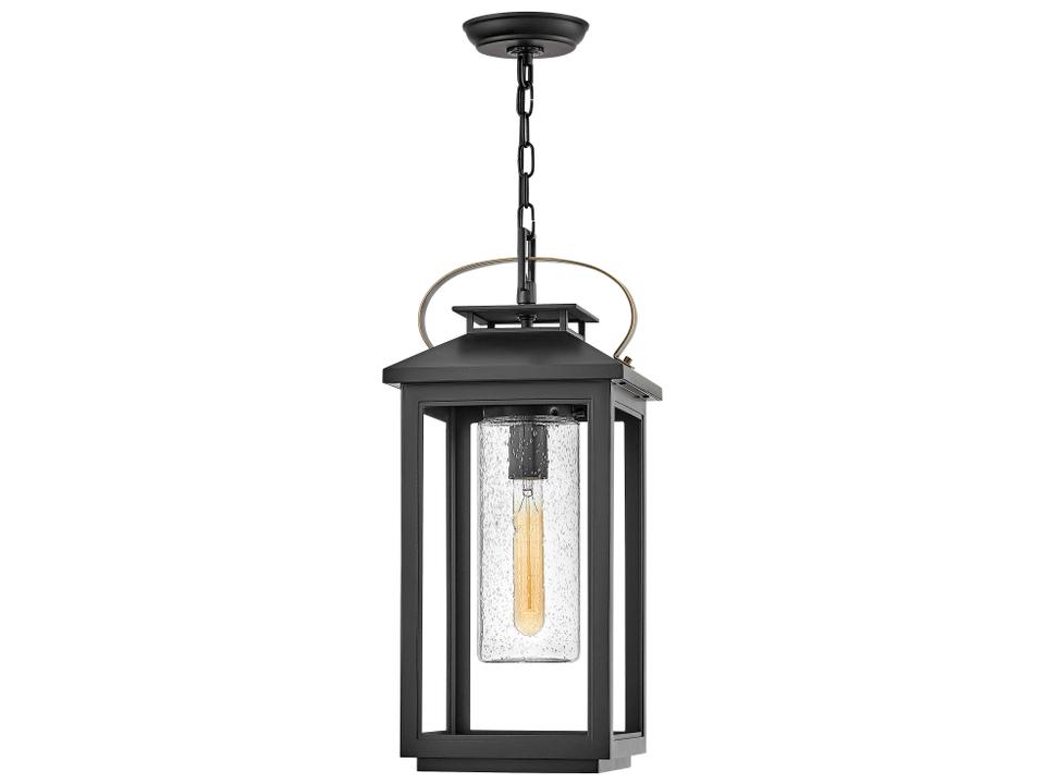 Atwater 1-Light Outdoor Hanging Lantern in Black