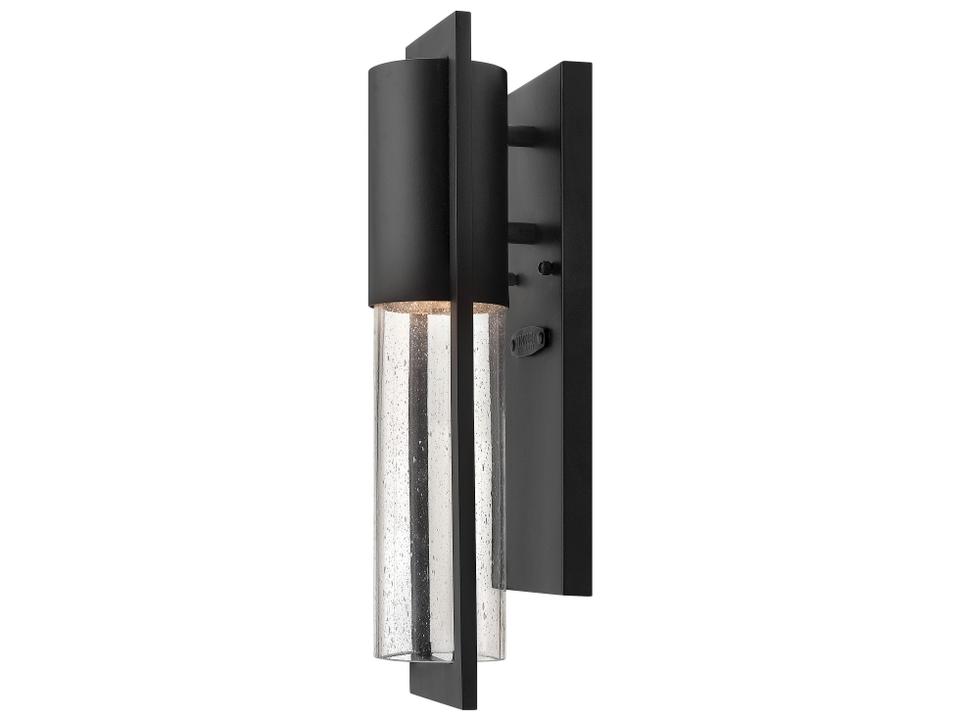 Shelter Aluminum 1-Light Wall Sconce in Black