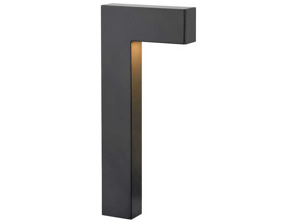 Atlantis LED Path Light in Satin Black with Etched Lens