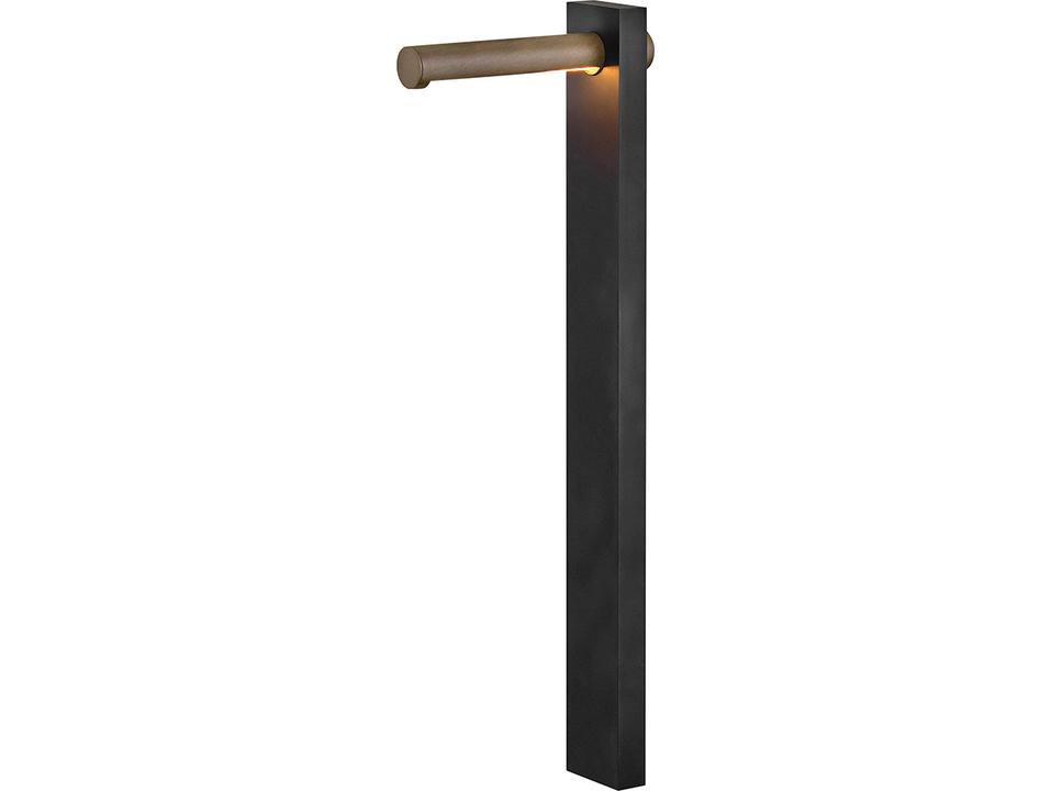 Scope 12V LED Path Light in Black with Burnished Bronze Accents